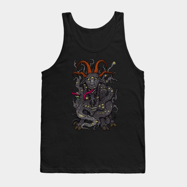 Black Goat of the Woods Tank Top by azhmodai